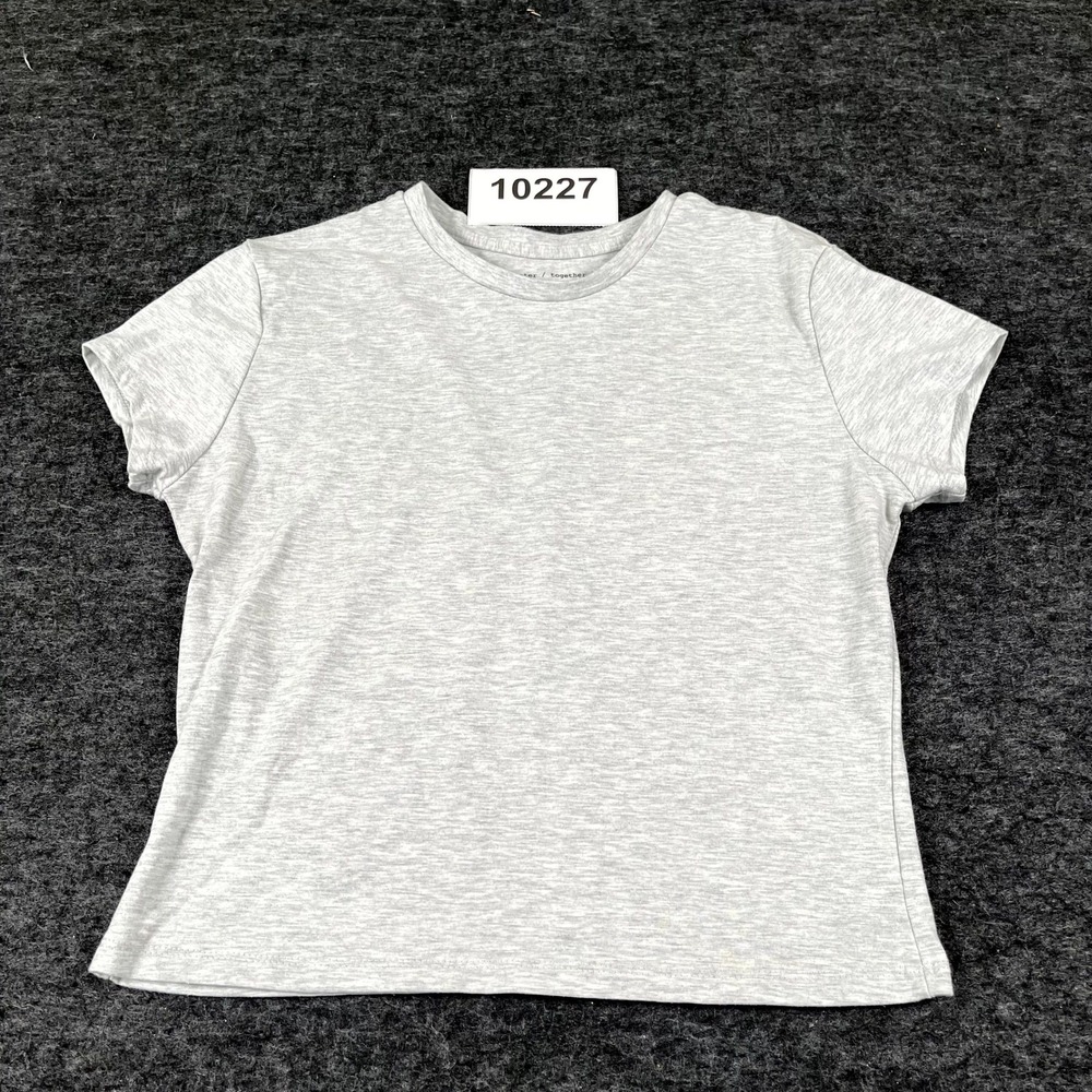 Better Together T-Shirt Women's XL Gray Heather Stretch Short Sleeve Crew Neck